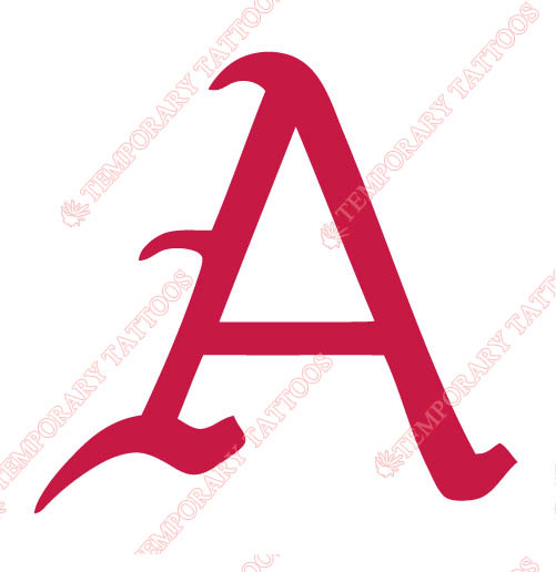Arkansas Razorbacks 0 Pres Alternate Customize Temporary Tattoos Stickers NO.3730